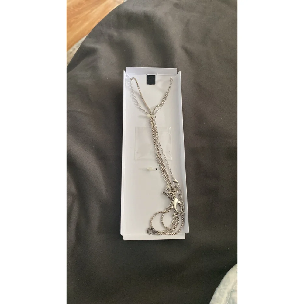 Scroll & Dot Double Moonstone Reversible Women’s Necklace Silver Fashion